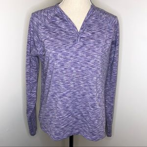The North Face purple space dye 3 button henley shirt top size XL